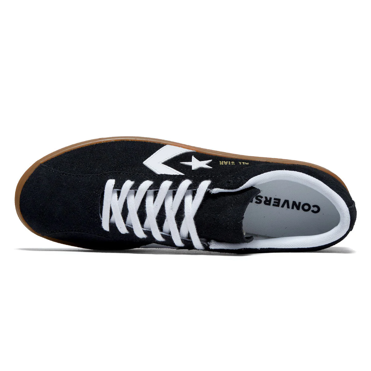 Converse All Star Classic Trainer Suede Ox Shoes - Black/White/Gum - Image 3